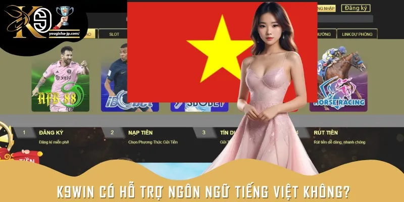 Hiện nay, K9WIN đang hỗ trợ nhiều ngôn ngữ trong đó có tiếng Việt